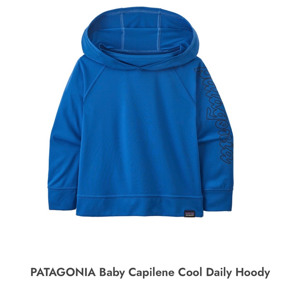 Patagonia Royal Blue Kids 4T Hooded Performance Pullover